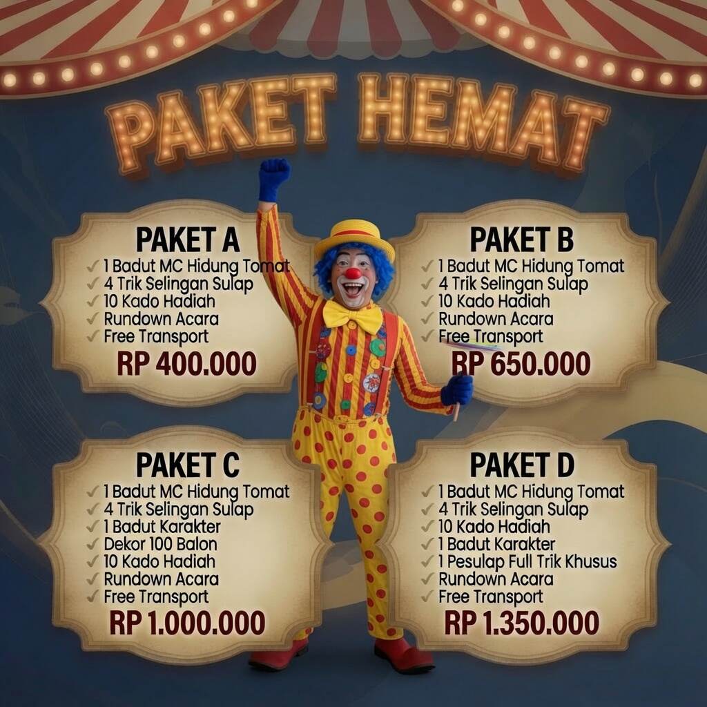 Paket Hemat Badut Rajabadut